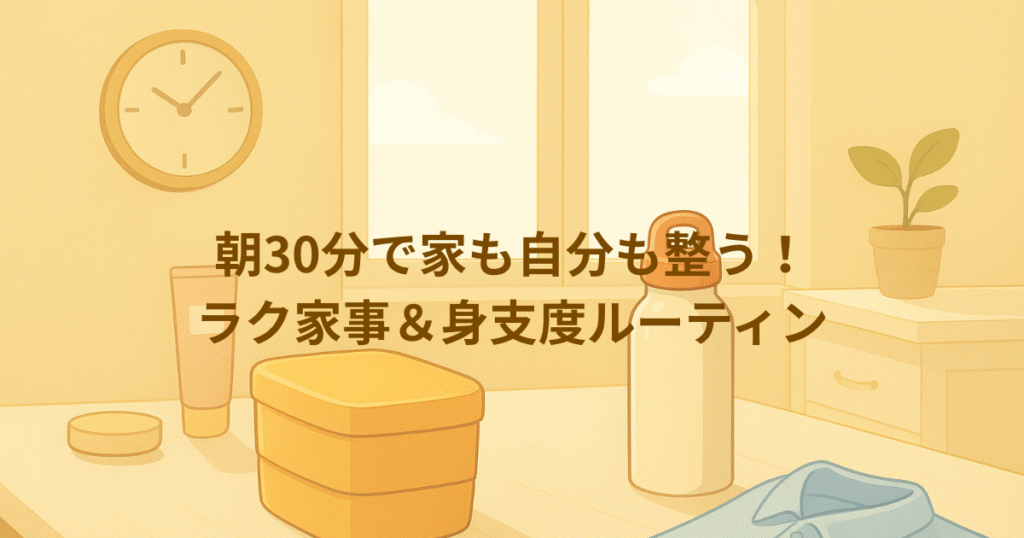 朝30分で家も自分も整う！ラク家事＆身支度ルーティン
